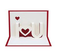 Te amo a mano 3D Pop Up carta de amor para el Día de San Valentín aniversario de boda muy práctico y popular