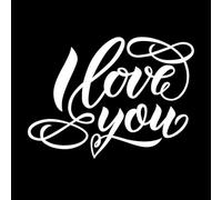 Te amo caligrafía moderna y cita romántica del día de San Valentín. Calcomanías de pared 36x49.2cm No daña la superficie de la pared Blanco