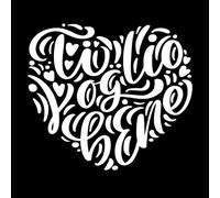 Te amo en italiano ti voglio bene Calcomanías de pared 67.2x75.5cm Incluye kit de película de transferencia Blanco