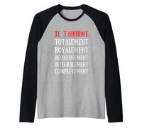 Te Amo Humor Mensaje Pareja Cariño Marido San Valentín Camiseta Manga Raglan