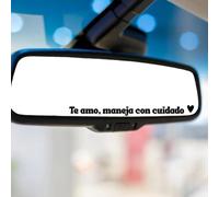 Te Amo Maneja Con Cuidado, calcomanía de vinilo con mensaje de seguridad para espejo retrovisor, calcomanía motivacional impermeable para ventana de coche (10 unidades) (negro)