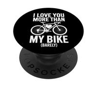 Te Amo más Que mi Bicicleta (Apenas) - Cyclist Valentine PopSockets PopGrip Adhesivo