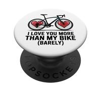Te Amo más Que mi Bicicleta (Apenas) - Cyclist Valentine PopSockets PopGrip Adhesivo