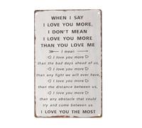 Te Amo Más Signo | Cita Romántica Decorativa Rústica De Metal Vintage, Cuadro De Pared Love You More, Decoración De Pared Integra Promesas Solemnes A Través De Detalles Pintados A Mano, Decoración Del