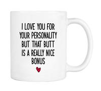Te Amo Por Tu Personalidad Pero Ese Trasero... Taza Chic Mug Divertido Tazas De Desayuno Para Cacao Hogar Leche 330Ml