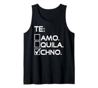 Te Amo Tequila Techno Humor Electrónico Bailable Camiseta sin Mangas