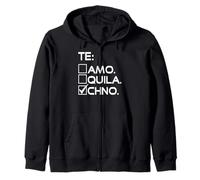 Te Amo Tequila Techno Humor Electrónico Bailable Sudadera con Capucha