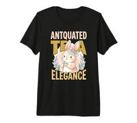 Té Antquated Elegance Bunny Party Time Vintage Lover Vibes Camiseta Premium