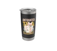 Té Antquated Elegance Bunny Party Time Vintage Lover Vibes Vaso térmico de acero inoxidable de doble pared