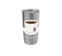 Té Británico Inglaterra Union Jack Bandera UK Londres Vaso térmico de acero inoxidable de doble pared