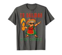 Te Calmas o Te Calmo Divertido Mexicano Mamá Madres Camiseta, Hombre, Asfalto, 4XL