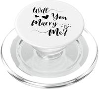 ¿Te casarás conmigo? Lindo compromiso a juego para recién casados PopSockets PopGrip para MagSafe