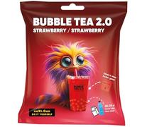 Té de Burbuja de Fresa - Bubble Tea 2.0 - Té de burbujas instantáneo en sachet con pajillas incluidas, preparación fácil, con leche o agua, perfecto para llevar, reciclable, sabor intenso.