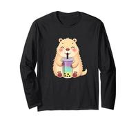 Té de burbujas Capybara - Cute Capy Manga Larga