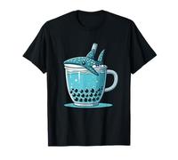 Té de Burbujas de tiburón Ballena, diseño Divertido del océano Camiseta