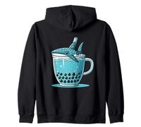 Té de Burbujas de tiburón Ballena, diseño Divertido del océano Sudadera con Capucha