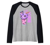 Té De Burbujas «Pastel Goth Baphomet» Camiseta Manga Raglan