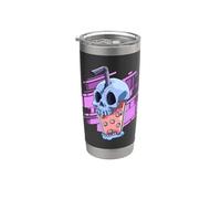 Té De Burbujas «skeleton head» De Estilo Anime Kawaii Vaso térmico de acero inoxidable de doble pared