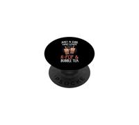 Té de Burbujas y Chicas K-Pop PopSockets PopGrip Adhesivo