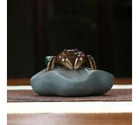 Té de cangrejo que cambia de color para mascotas, atrae riqueza, juego creativo, decoración nutritiva, accesorios de mesa para ceremonia zen (F)