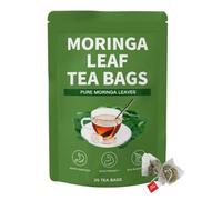 Té De Hierbas De Hoja De Moringa 100% Puro, Infusión Natural Suave Y Ligera, 25 Bolsas Envueltas Individualmente For El Bienestar Diario(1pcs)