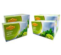 Té de hierbas de las montañas de los Alpes - La frescura de las hojas de menta - 4 pakken van 20 bolsa's (80 bolsa de té con menta).