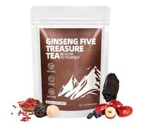 Té De Hierbas Premium Ginseng Five Treasures - Mezcla Natural De Energía Y Vitalidad Con Wolfberry Y Jujube For Hombres Y Mujeres