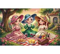 Té de la Tarde en el Jardín Puzzle 1000 Piezas Adultos Y Niños,14 Años+,Deco Pared,Desafío,Rompecabezas,Premium,Cartón,Regalo Ideal,Anti-estrés,Reto,Relax,Educativo 52x38cm