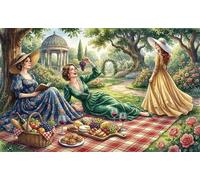 Té de la Tarde en el Jardín Puzzle 1000 Piezas Adultos Y Niños,14 Años+,Reto,Anti-estrés,Rompecabezas,Deco Pared,Regalo Ideal,Premium,Cartón,Desafío,Relax,Educativo 38x26cm