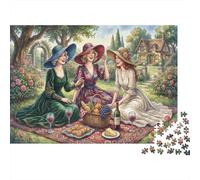 Té de la Tarde en el Jardín Puzzle 1000 Piezas Adultos Y Niños,Rompecabezas,14 Años+,Deco Pared,Desafío,Premium,Cartón,Regalo Ideal,Anti-estrés,Relax,Reto,Educativo 52x38cm