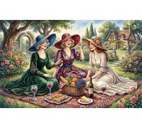 Té de la Tarde en el Jardín Puzzle 1000 Piezas Adultos Y Niños,Rompecabezas,Premium,Cartón,14 Años+,Deco Pared,Regalo Ideal,Anti-estrés,Relax,Desafío,Reto,Educativo 38x26cm