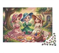 Té de la Tarde en el Jardín Puzzle 1000 Piezas Adultos Y Niños,Rompecabezas,Regalo Ideal,Premium,Deco Pared,14 Años+,Anti-estrés,Relax,Desafío,Reto,Cartón,Educativo 38x26cm