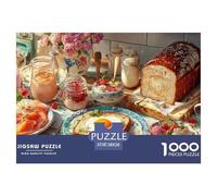 Té de la Tarde Puzzle 1000 Piezas Comida, Clásicos Rompecabezas De Bricolaje, De Noches De Juegos Desafiantes, Colección De Arte, para Adultos Y Niños A Partir De 12 Años 38x26cm/1000pcs