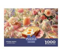 Té de la Tarde Puzzle 1000 Piezas Comida, Clásicos Rompecabezas De Bricolaje, Desafío, Adultos Y Niños A Partir De 12 Años 52x38cm/1000pcs