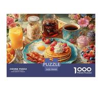 Té de la Tarde Puzzle 1000 Piezas Comida, Clásicos Rompecabezas De Bricolaje, Desafío, Adultos Y Niños A Partir De 12 Años 70x50cm/1000pcs