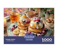 Té de la Tarde Puzzle 1000 Piezas Comida, Clásicos Rompecabezas De Bricolaje, Desafío Ideal, Puzzles Gift, para Adultos Y Niños A Partir De 12 Años 52x38cm/1000pcs