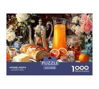 Té de la Tarde Puzzle 1000 Piezas Comida, Clásicos Rompecabezas De Bricolaje, Desafío Ideal, Puzzles Gift, para Adultos Y Niños A Partir De 12 Años 52x38cm/1000pcs