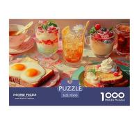 Té de la Tarde Puzzle 1000 Piezas Comida, Clásicos Rompecabezas De Bricolaje, Entretenimiento Creativo, Puzzles Gift, para Adultos Y Niños A Partir De 12 Años 70x50cm/1000pcs