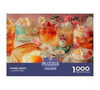 Té de la Tarde Puzzle 1000 Piezas Comida, Diversión Rompecabezas De Bricolaje, Desafío, Adultos Y Niños A Partir De 12 Años 52x38cm/1000pcs