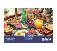 Té de la Tarde Puzzle 1000 Piezas Comida, Diversión Rompecabezas De Bricolaje, Desafío, Adultos Y Niños A Partir De 12 Años 52x38cm/1000pcs