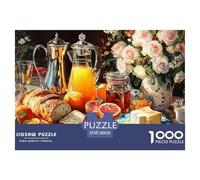Té de la Tarde Puzzle 1000 Piezas Comida, Entretenimiento Rompecabezas De Bricolaje, Desafío Ideal, Colección De Arte, para Adultos Y Niños A Partir De 12 Años 38x26cm/1000pcs