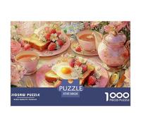 Té de la Tarde Puzzle 1000 Piezas Comida, Entretenimiento Rompecabezas De Bricolaje, Desafío Ideal, Colección De Arte, para Adultos Y Niños A Partir De 12 Años 38x26cm/1000pcs