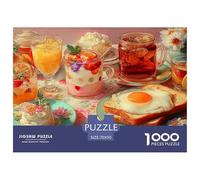 Té de la Tarde Puzzle 1000 Piezas Comida, Entretenimiento Rompecabezas De Bricolaje, Desafío Ideal, Puzzles Gift, para Adultos Y Niños A Partir De 12 Años 70x50cm/1000pcs