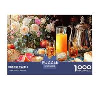 Té de la Tarde Puzzle 1000 Piezas Comida, Entretenimiento Rompecabezas De Bricolaje, Juego Familiar, Regalo, para Adultos Y Niños A Partir De 12 Años 38x26cm/1000pcs