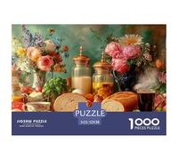 Té de la Tarde Puzzle 1000 Piezas Comida, Entretenimiento Rompecabezas De Bricolaje, Juego Familiar, Regalo, para Adultos Y Niños A Partir De 12 Años 52x38cm/1000pcs