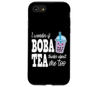 Té de Leche Burbuja Boba Tea Piensa en mí Kawaii Purple Carcasa para iPhone SE (2020) / 7/8