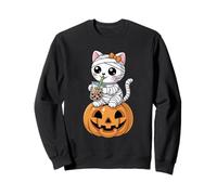 Té de Leche con Burbujas Cat Mummy, té de Boba para Halloween Sudadera