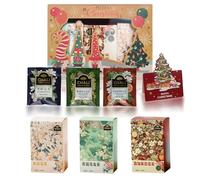 Té de Navidad,Té de flores de Navidad,Tarjeta Navideña,Caja de Sombreros