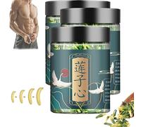Té de Núcleo de Semillas de Loto para Hombres,Té de Núcleo de Semillas de Loto Secas, Té para el Cuidado del Hígado y Riñón,Men's Essentials Té Puro de Hierbas Chinas. (3pcs)