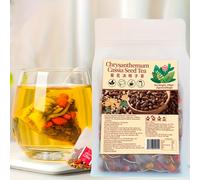 Té de semillas de crisantemo y casia - Bolsitas de té individuales, té de hierbas mixtas 100 g (5 g x 20 unid.), fácil de preparar, regalo festivo, bolsitas de té mixtas